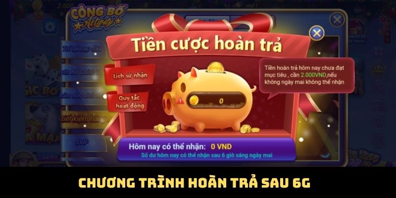 Chương trình hoàn trả sau 6g